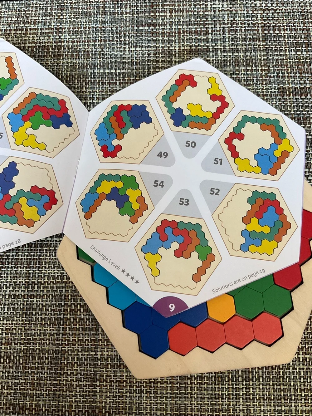 N/A wooden hexagon
